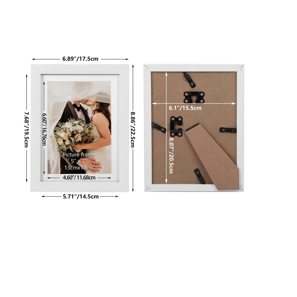 4er Set Bilderrahmen 13x18 cm mit Passepartout oder 15x20 cm ohne Passepartou... - Bild 2 von 4