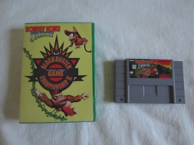 Donkey Kong Country Competition Cartridge SNES Super Nintendo Complete 1994 RARE
