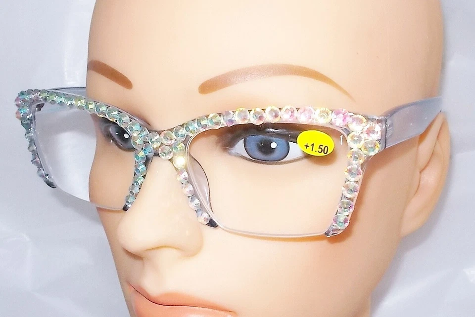 GAFAS DE LECTURA ROSA AZUL NEGRO LEOPARDO MARRÓN ESTRÁS ESTILO RETRO ENVÍO GRATUITO Foto 4 de 4