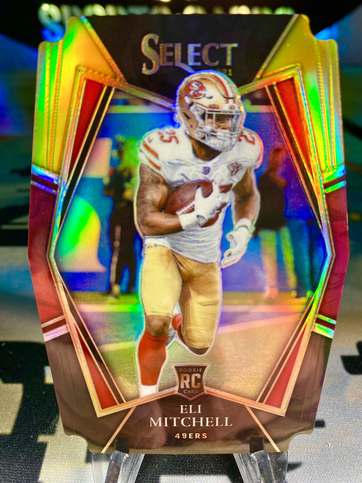 2021 Eli Mitchell Panini Select Premier Black/Gold Prizm Die-Cut Rookie #192