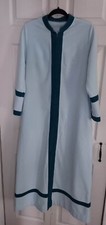 Vintage 70s Vanity Fair Plush Teal/Green Robe Sz M House Coat