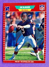 1989 Pro Set Jim McMahon #44 Football Card Chicago Bears (1x PB/Comeback)