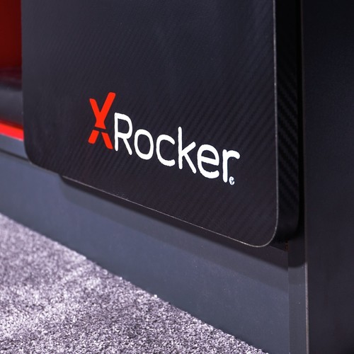 X Rocker Carbon Tek Media Unit - Grey and Red | Gaming TV Stand Storage Cabinet - Picture 4 of 6