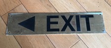 Vintage Large Brass Door Sign “ EXIT”   430mm x 100mm x 2mm Ref5