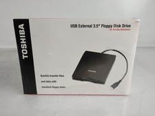 New Toshiba PA3109U-1FDD 3.5in Black Toshiba Portable USB External Floppy Drive