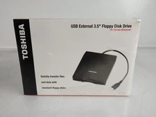 New Toshiba PA3109U-1FDD 3.5in Black Toshiba Portable USB External Floppy Drive
