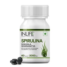 Spirulina Compresse 2000 mg (per porzione) Integratore Superfood Verde Fibra Proteica