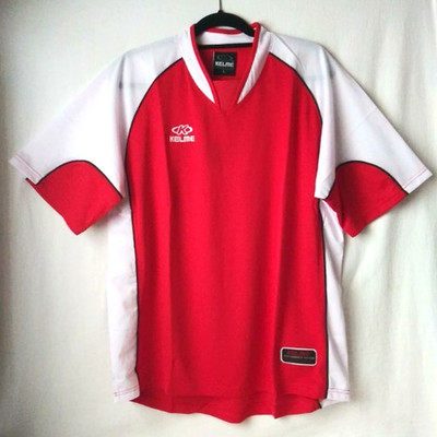 Kelme Performance Soccer Villa Jersey Shirt Red White Large Short Sleeve NWT