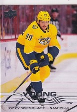 25/26 UD SERIES 1 OZZY WIESBLATT YOUNG GUNS RC SP ROOKIE #212