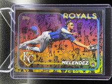 MJ Melendez 2024 Topps Statue of Liberty Holiday Foil #372 - Kansas City Royals