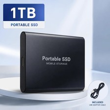 Portable External SSD USB 3.0 Type C Hard Drive for Laptop PC Mac