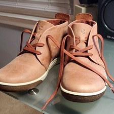 ECCO Womens Brown Leather Chukka Ankle Boots ...