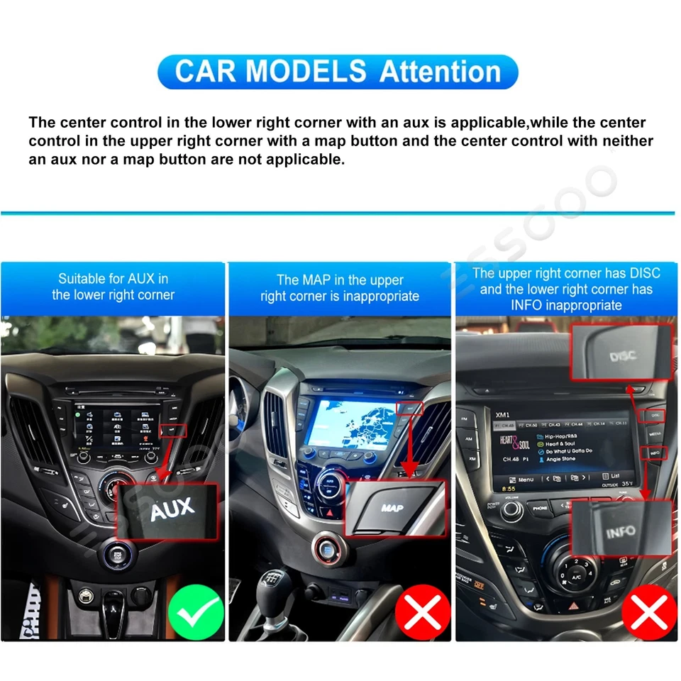 Radio estéreo Android14 para Hyundai Veloster 2011-2017 GPS navegación Apple Carplay CAR Foto 2 de 4