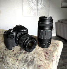 Canon EOS Rebel T7 24.1MP Digital Camera - Black Kit with 18-55mm and 75-300mm