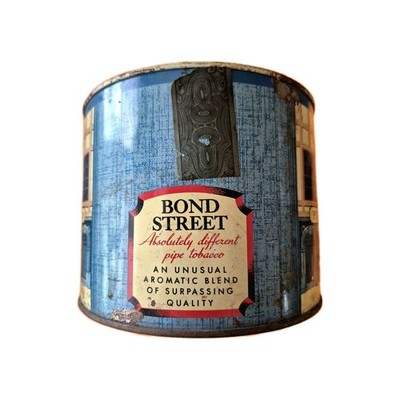 Vintage Bond Street Tobacco Tin Philip Morris NY London Advertising Empty