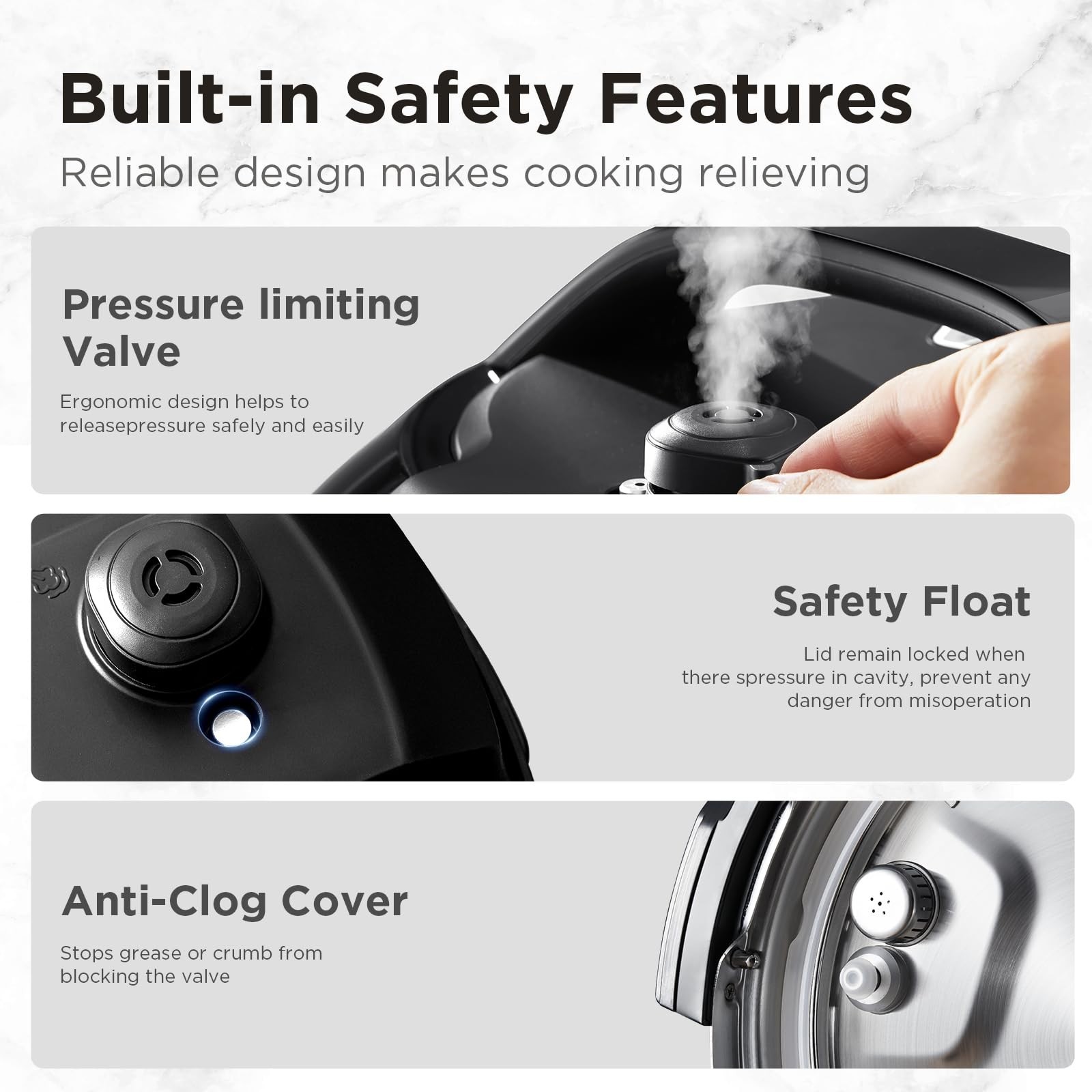 Midea 7.6L All-in-One Pressure Cooker, with 14 Preset Cooking Programs