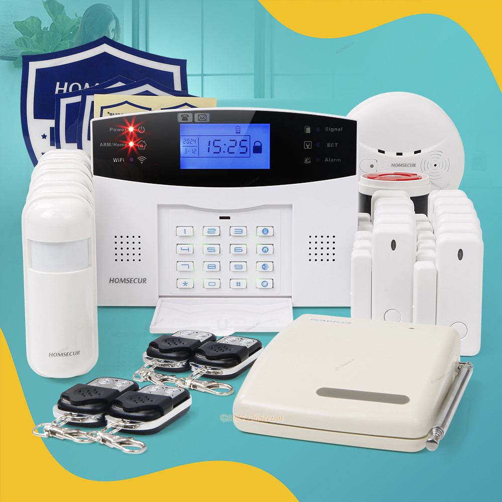 HOMSECUR APP Controlled Wireless WIFI 4G Home House Alarm System IOS/Android APP