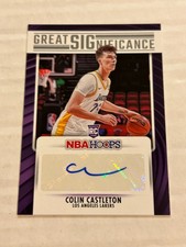 2023-24 PANINI NBA HOOPS COLIN CASTLETON GREAT SIGNIFICANCE ROOKIE AUTO LAKERS