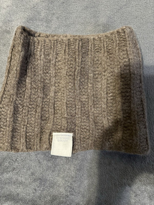 Nonnative Japan Ribbed Knit Beanie / Neck Warmer Snood Hat Brown Made in Japan