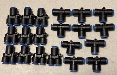 SMC 10mm X 12mm Fittings, Multiple Types, New Old Stock, Lot Of 20 Pieces