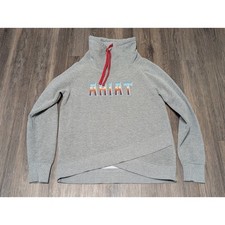 Ariat REAL Womens Gray Funnel Neck Pullover Sweatshirt Size S/P