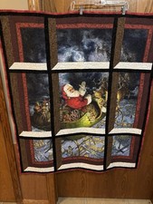 Christmas Reindeer Quilt Throw Lap Blanket Christmas View Window Handmade