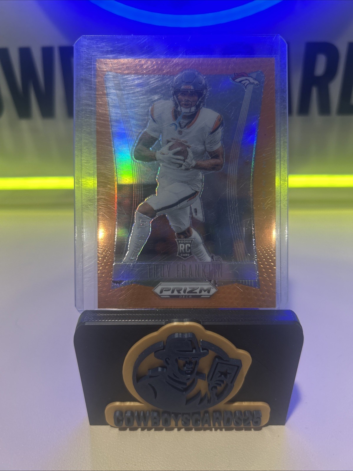 Troy Franklin Prizm Deca Orange RC #46/49 Color Match