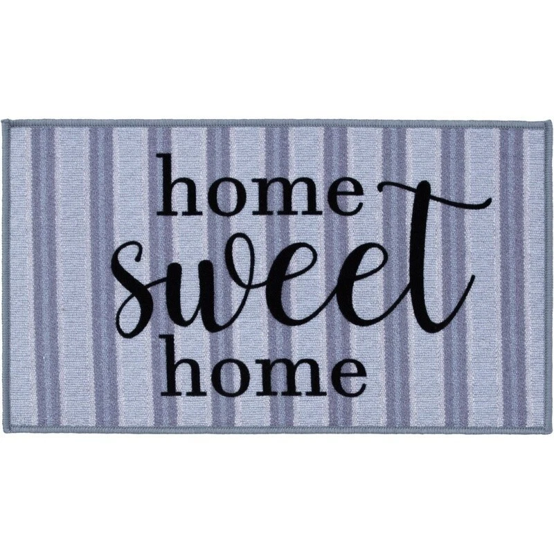 Alfombra de rayas para interiores Home Sweet Home antideslizante duradera resistente a la decoloración de nailon Foto 2 de 4