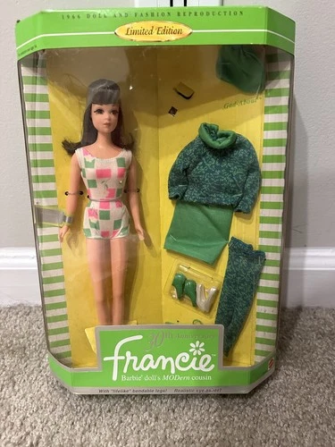 1996 Francie Doll 30th Anniversary 1966 Reproduction Mattel 14608 NIB - NRFB