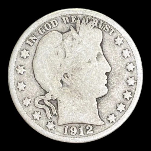 1912-S Barber Silver Half Dollar