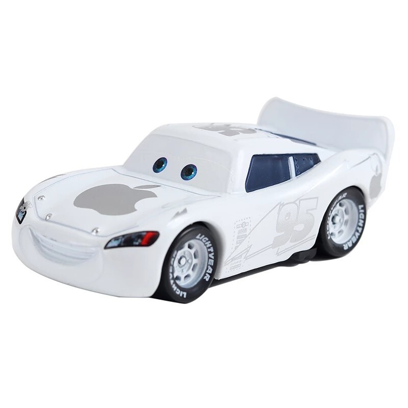 Disney Pixar Cars No.84 White Apple Car 1:55 Metal Diecast Toys