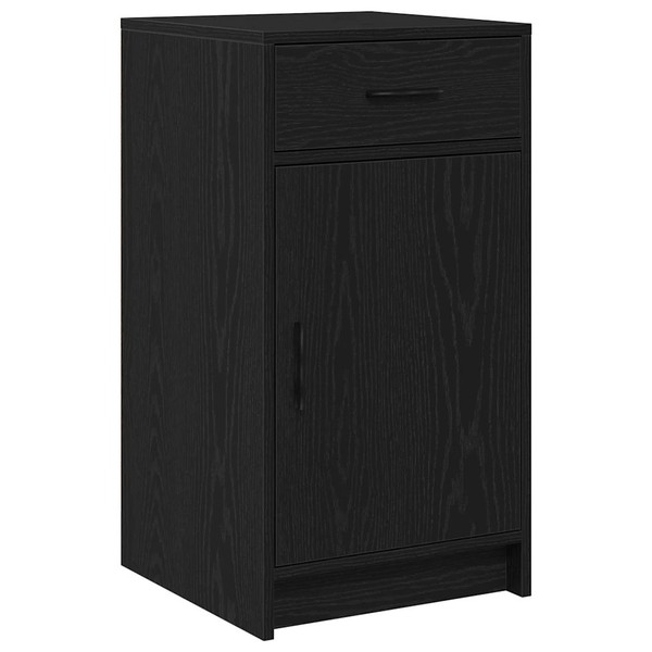 Sideboard Schwarz Eichenoptik 40 X 40,5 X 75 Cm Holzwerkstoff-image