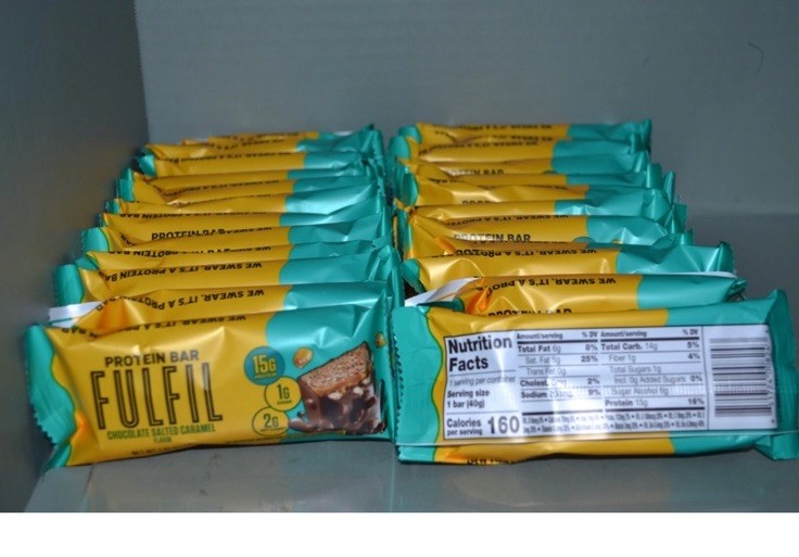 (24) FULFIL Protein Snack Bars, Chocolate Salted Caramel, 1.41 oz Each, BB 09/25