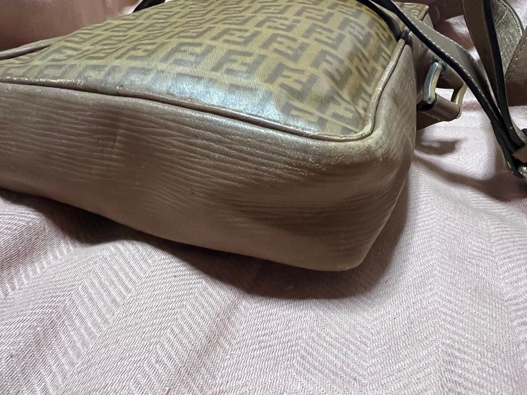 FENDI Zucca pattern box shoulder bag in PVC and leather DDP USA Shipping 2448 thumbnail 8