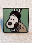 TINTIN / HERGÉ PIN'S SQUARE ENAMEL CORNER No. 252 MILOU in coat Perfect Condition