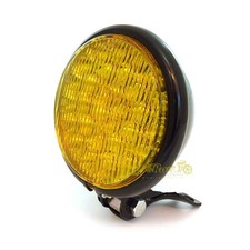 Phare Avant Avec Support Noir Lentille Jaune LED De 127Mm Longue Portée