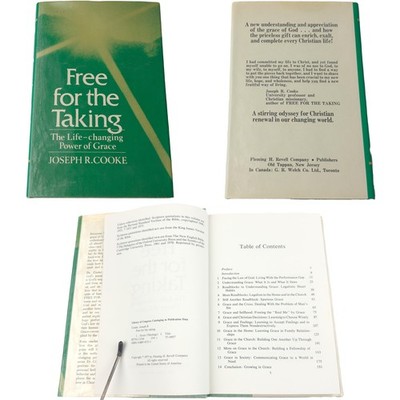 Free for the Taking Joseph R. Cooke SIGNED 1975 Christian Grace Hardcover