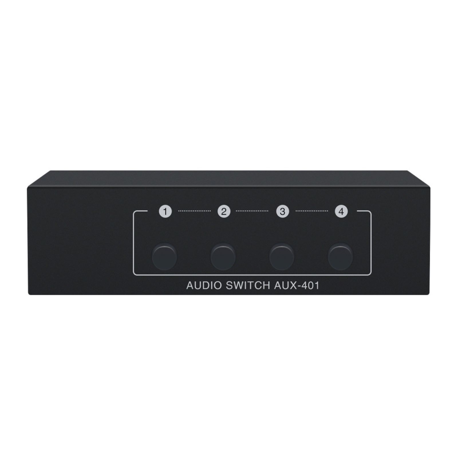 Stereo Audio Switcher supports 3.5mm input with 3.5mm and RCA L/R output