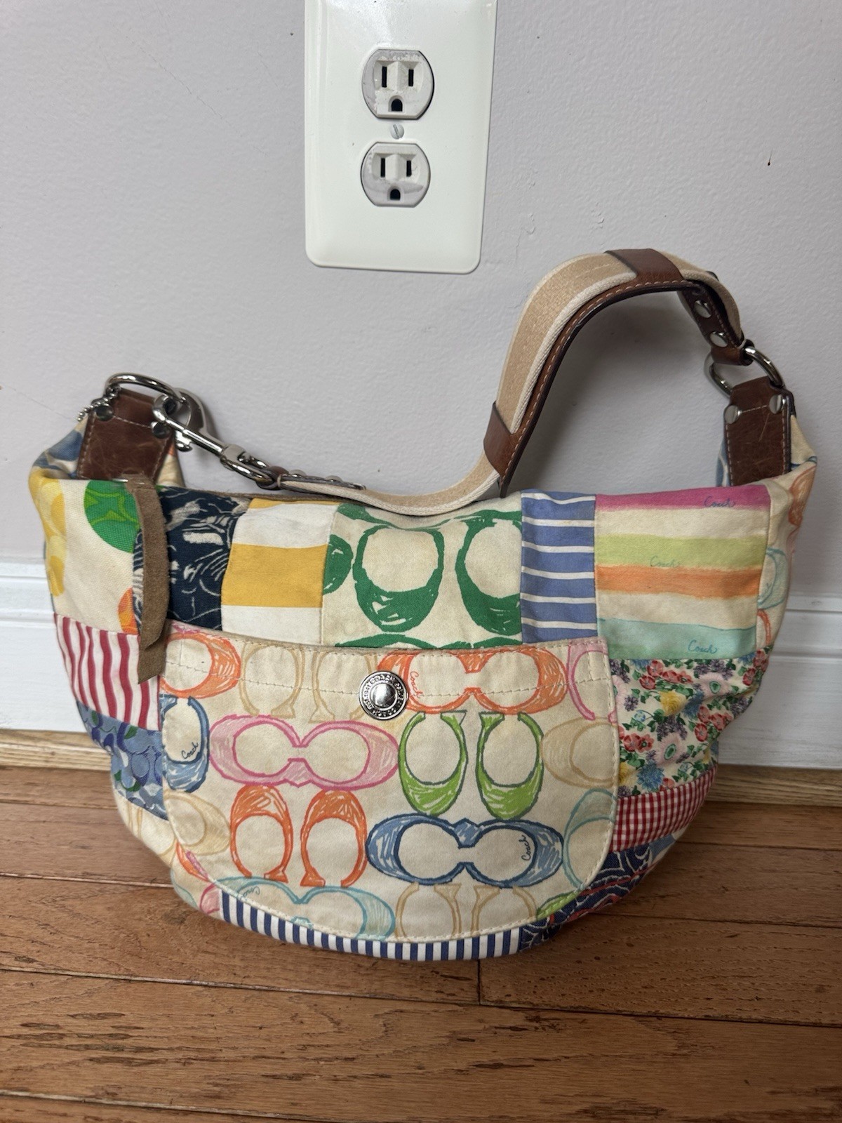 Coach Limited Edition y2k Patchwork Signature Hob… - image 1