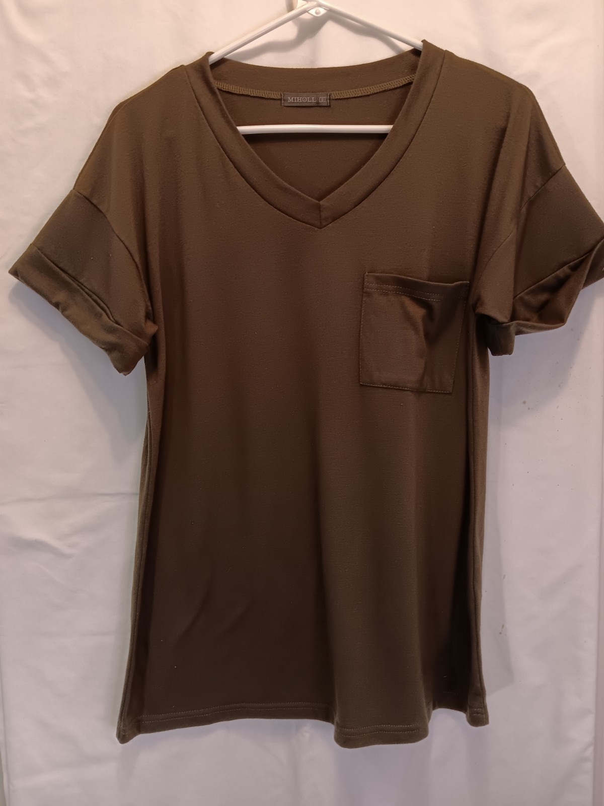 Ralph Lauren Sport Women's T-Shirt - Size L - Olive Green V-Neck Cotton Tee