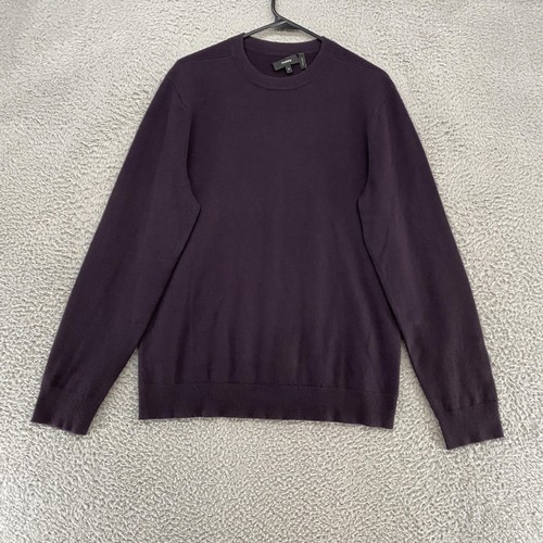 Theory Cashmere Sweater Mens Medium Purple Hilles Crew Knit Long Sleeve Pullover