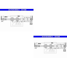 2x ATE Bremsschlauch Vorderachse passend für BMW X1 E84 sDrive18d sDrive20d