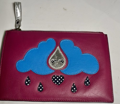 Anthropologie Miss Albright Leather Zodiac Bag Pouch Aquarious Never Used - Picture 1 of 5