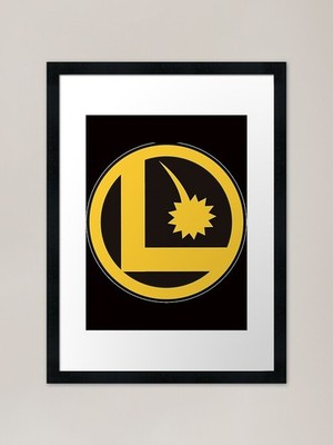 Legion der Superhelden Logo gerahmt gerahmt Wandbild Poster Leinwanddruck Bild