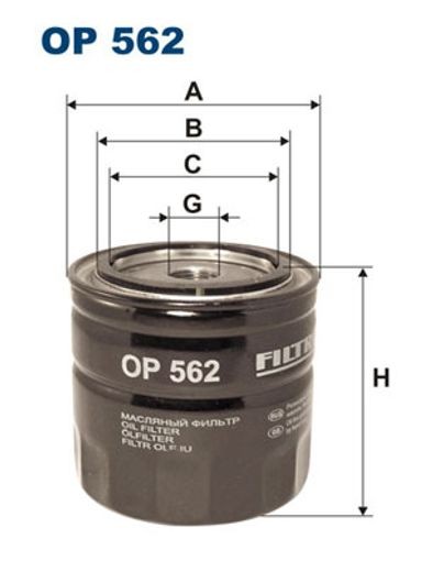 Fits FILTRON OP 562 OIL FILTER