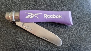 Opinel N°7 inox manche custom mauve gravé