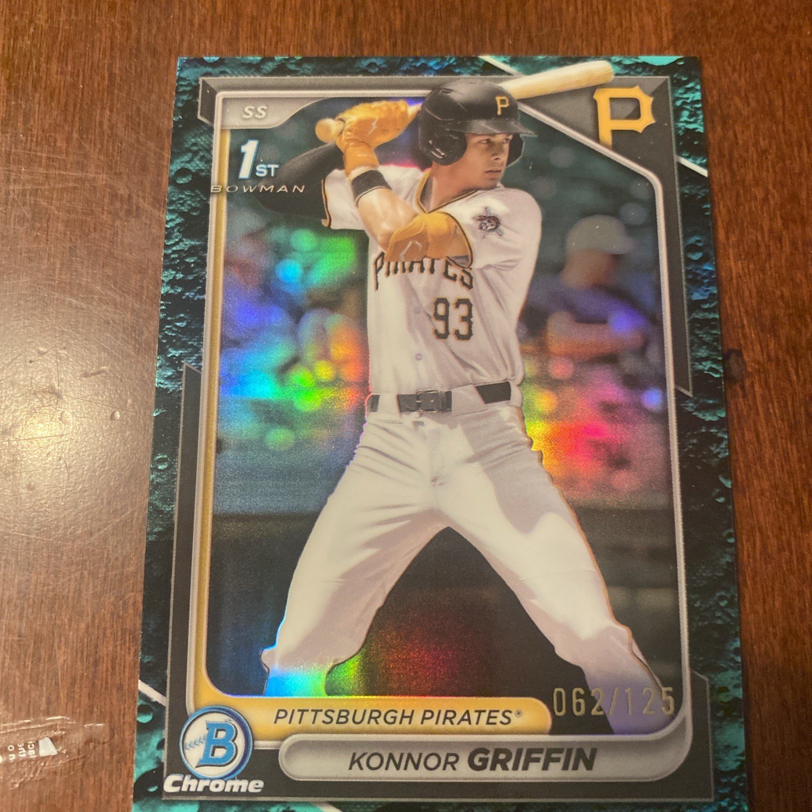 2024 Bowman Draft 1st Konnor Griffin Chrome Aqua Lunar Refractor 62/125. Rookie
