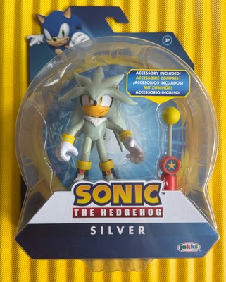Sonic The Hedgehog Silver With Checkpoint Jakks New