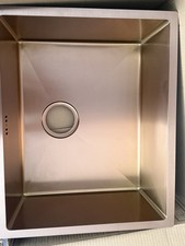 BRUSHED COPPER SINGLE BLOW INSET OR UNDERMOUNTED SINK OVER Size 540 x 440 x205