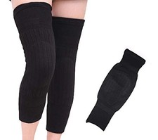 czmylzytt Unisex Cashmere Wool Knee Brace Pads One Size, Pads-black-1